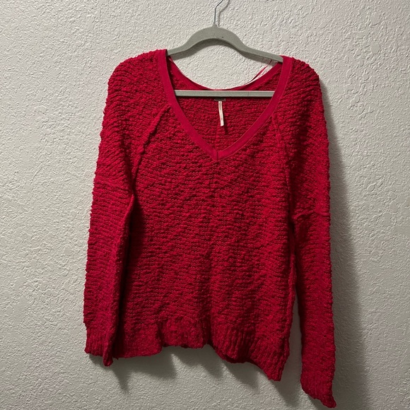 Free People Fuchsia Songbird Sweater - Picture 2 of 6